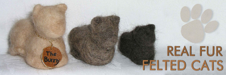Special Pets: Wool Felt Hand-sewn Cats