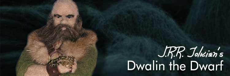 Dwalin the Dwarf Needle-Felted Wool Sculpture (as seen in Peter Jackson's films of J.R.R. Tolkien's "The Hobbit")