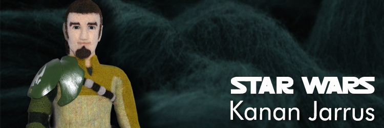 Kanan Jarrus Needle-Felted Wool Sculpture (as seen in "Star Wars Rebels" shows)