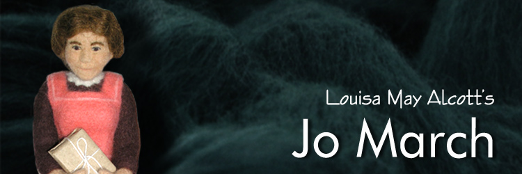 Louisa May Alcott's Jo March Needle-Felted Wool Sculpture