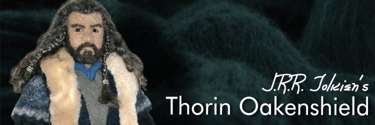 Thorin Oakenshield Needle-Felted Wool Sculpture (as seen in Peter Jackson's films of J.R.R. Tolkien's "The Hobbit")