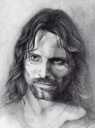 Aragorn Pencil Portrait by Bethany Moy