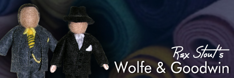 Rex Stout's Nero Wolfe and Archie Goodwin Minikin Character Dolls