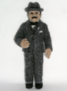 1:12 Scale Needle Felted Hercule Poirot Doll