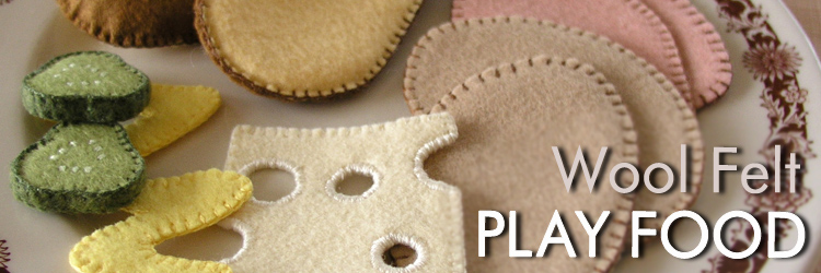 Hand-Sewn Wool Felt Play Food