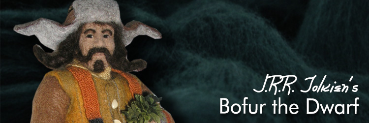 Bofur the Dwarf Needle-Felted Wool Sculpture (as seen in Peter Jackson's films of J.R.R. Tolkien's "The Hobbit")