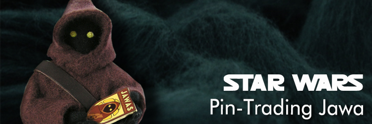 Pin Trading Jawa Needle-Felted Wool Sculpture (as seen in George Lucas' "Star Wars" films)