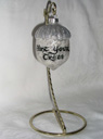 'Plant Your Trees, Watch Them Grow' (Hand-Painted Glass Acorn Christmas Ornament